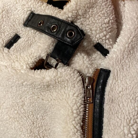 Line & Dot Multi Faux Shearling Coat - Picture 13 of 13